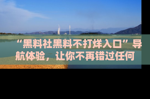 “黑料社黑料不打烊入口”导航体验,让你不再错过任何精彩黑料