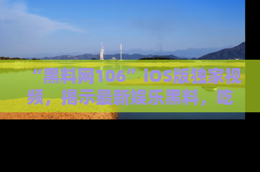 “黑料网106”iOS版独家视频,揭示最新娱乐黑料,吃瓜不停!