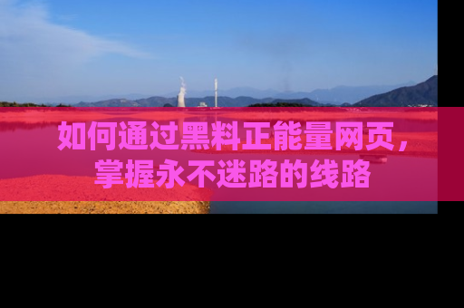 如何通过黑料正能量网页,掌握永不迷路的线路