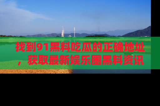 找到91黑料吃瓜的正确地址，获取最新娱乐圈黑料资讯
