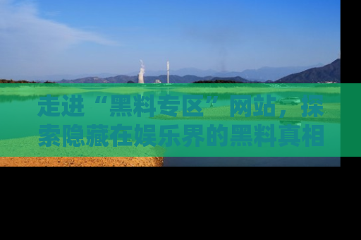 走进“黑料专区”网站，探索隐藏在娱乐界的黑料真相