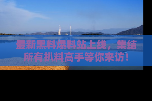 最新黑料爆料站上线，集结所有扒料高手等你来访！